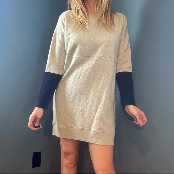 Madewell Jumpstart Oversize Sweatshirt Dress size Medium Armpit - Picture 7 of 12